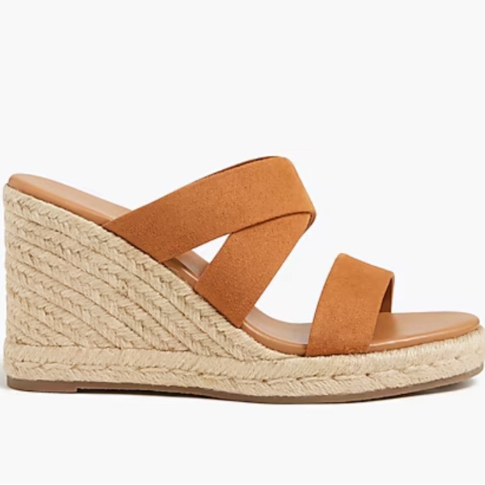 J. Crew Factory Wedge Espadrille 8 1/2 Brown